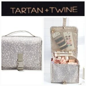 Tartan & Twine Leopord Beige Hanging Cosmetic Bag